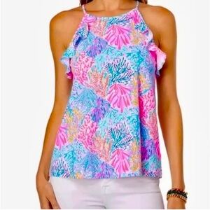 NWT LILLY PULITZER New BIllie Top In Multi Splashdance